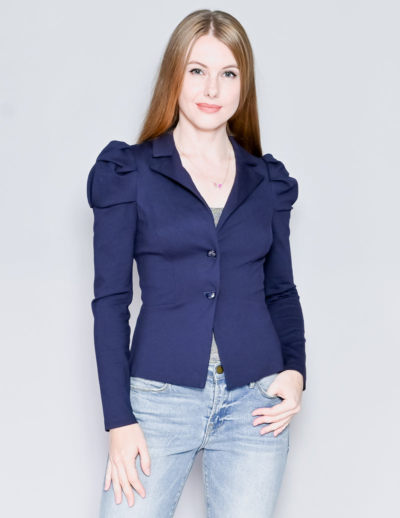 AMANDA UPRICHARD Navy Ponte Angelique Blazer (S)