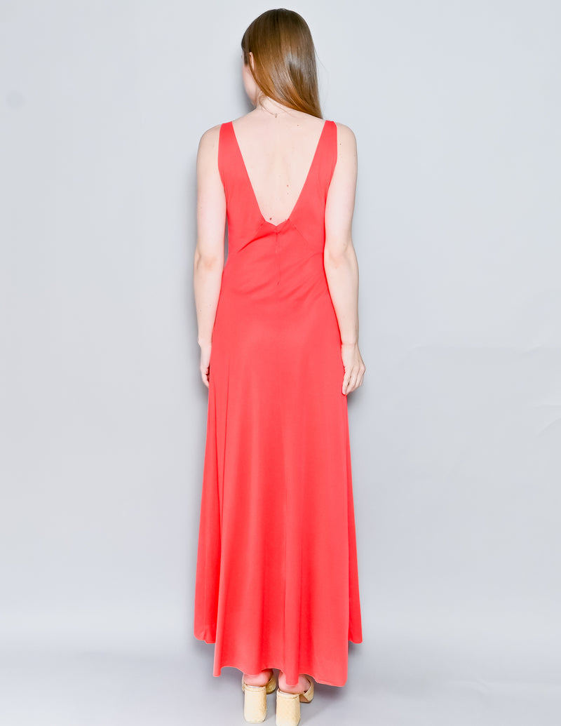 VINTAGE Blanche Ralph Montenero Pink Heart Maxi Dress (M)