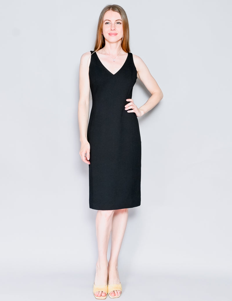 PIAZZA SEMPIONE Sleeveless Black Sheath Dress