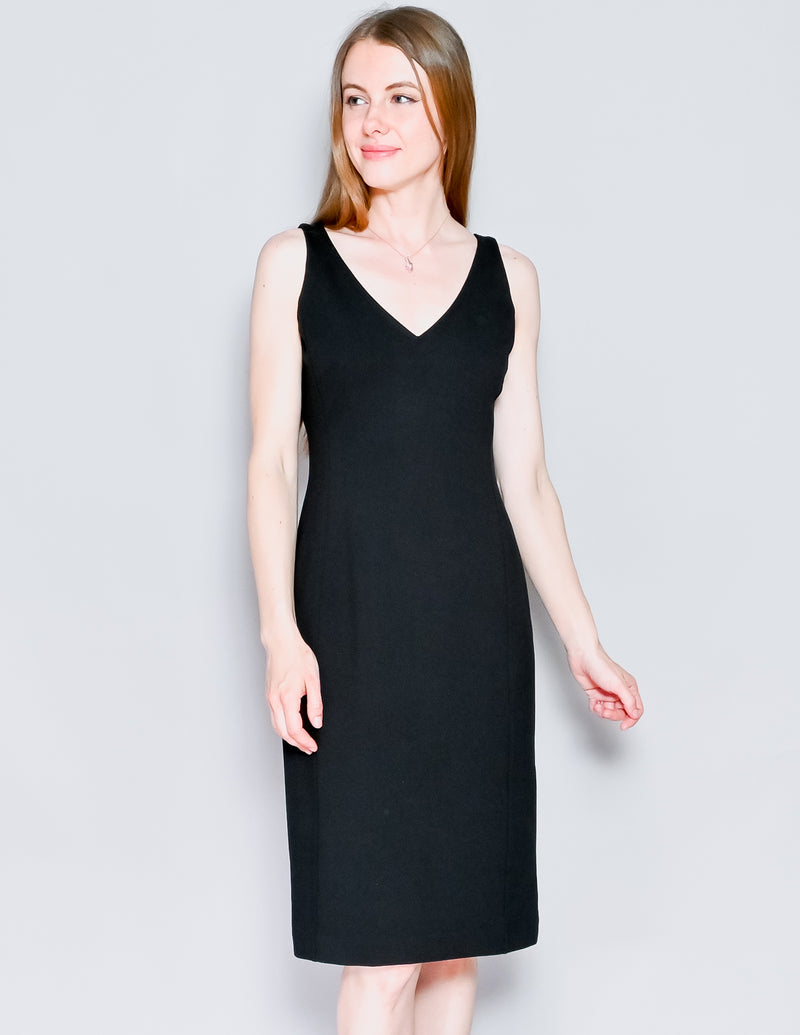 PIAZZA SEMPIONE Sleeveless Black Sheath Dress