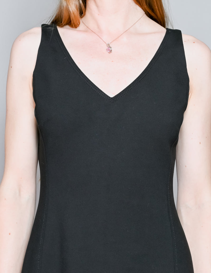 PIAZZA SEMPIONE Sleeveless Black Sheath Dress