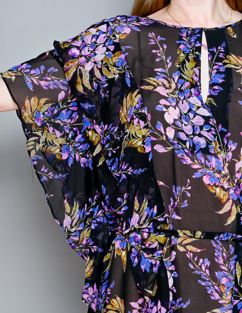 BCBGMaxAzaria Filippa Silk Floral Dress (L)