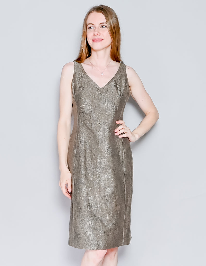 PIAZZA SEMPIONE Sleeveless Jacquard Sheath Dress