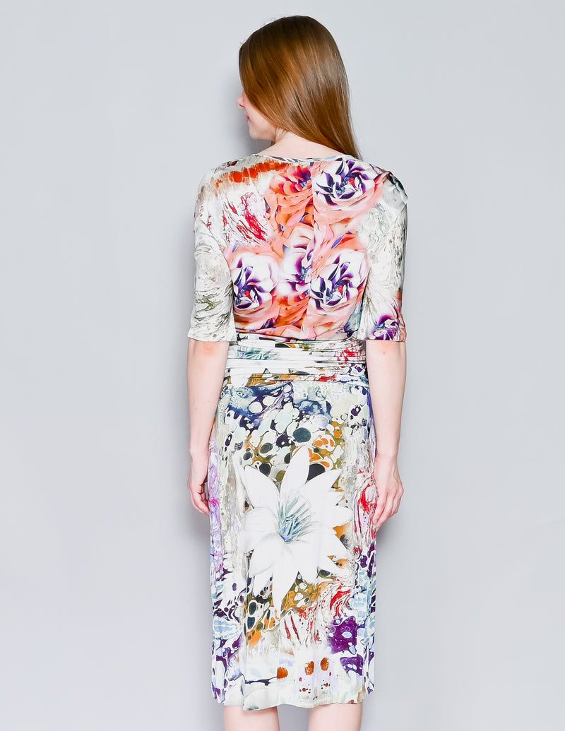 ETRO Milano Floral Print Jersey Midi Dress (IT 46)