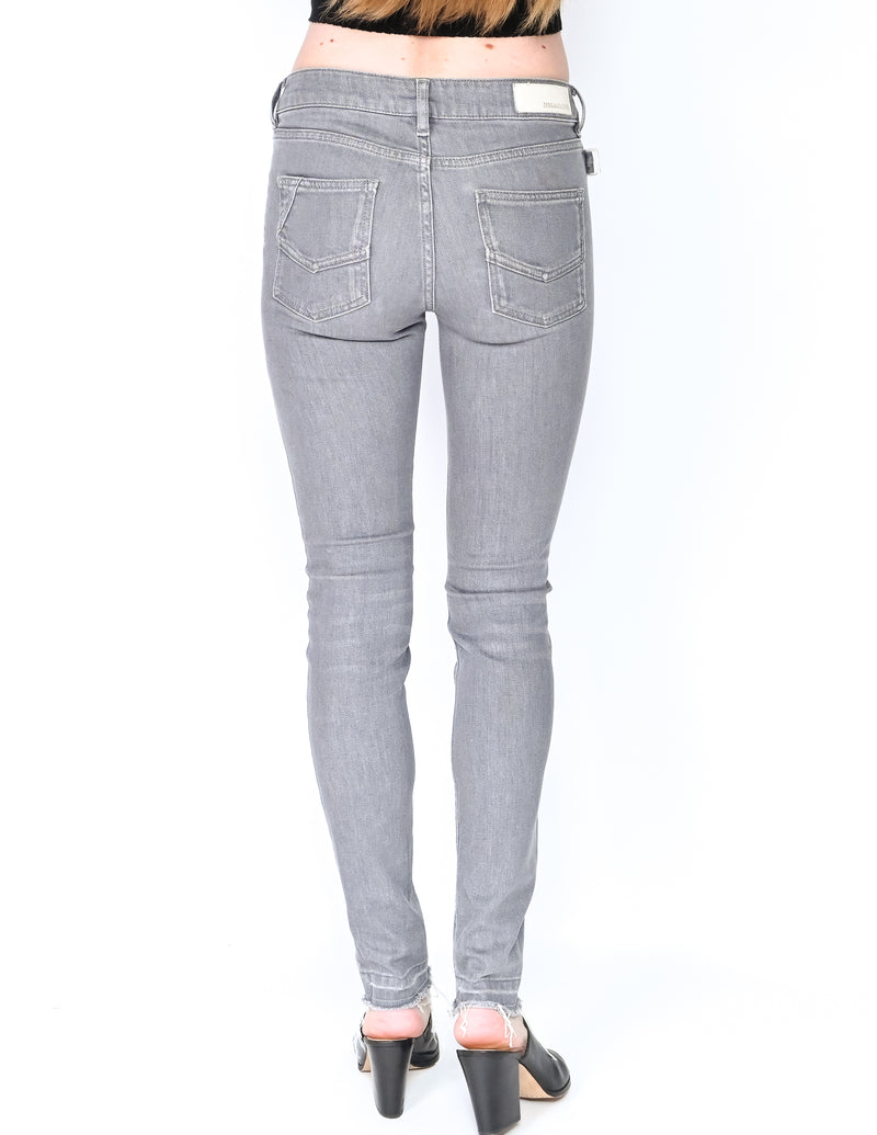 ZADIG & VOLTAIRE Eva Gris Perm Skinny Jeans (Size 25)