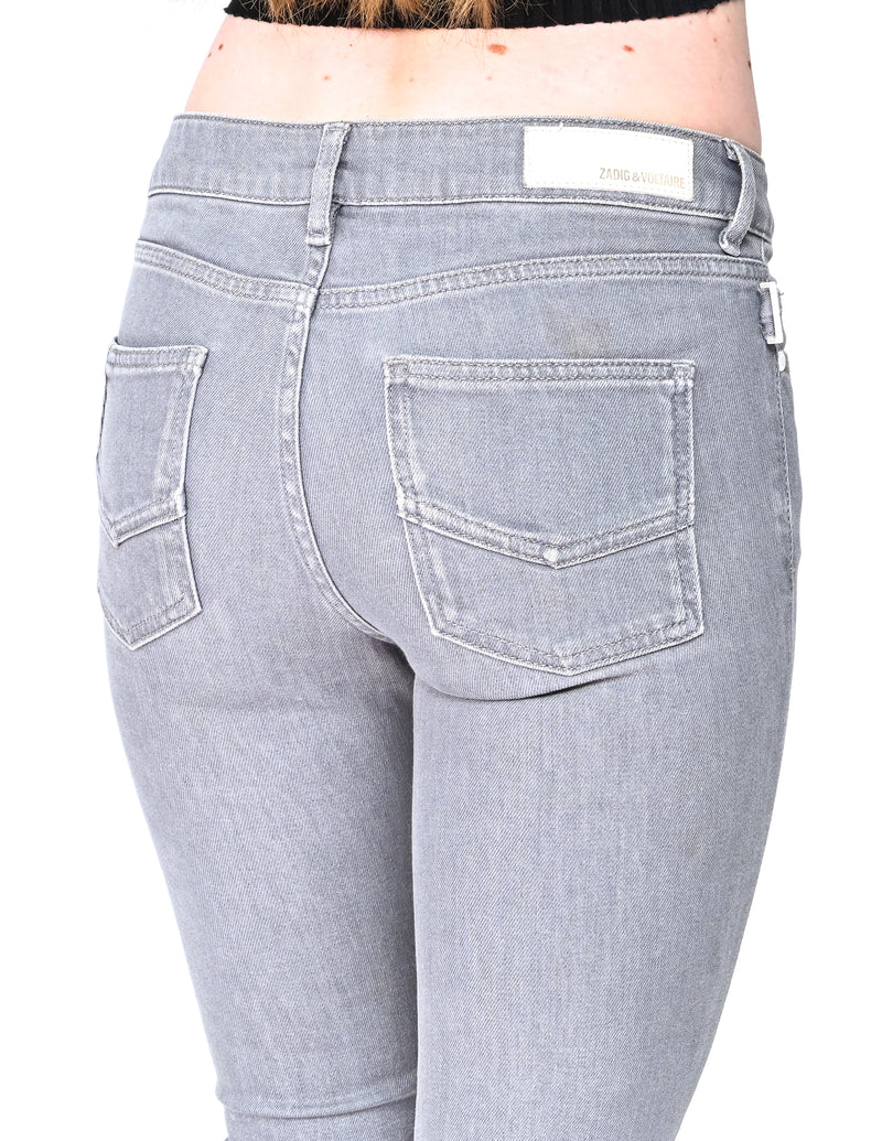 ZADIG & VOLTAIRE Eva Gris Perm Skinny Jeans (Size 25)
