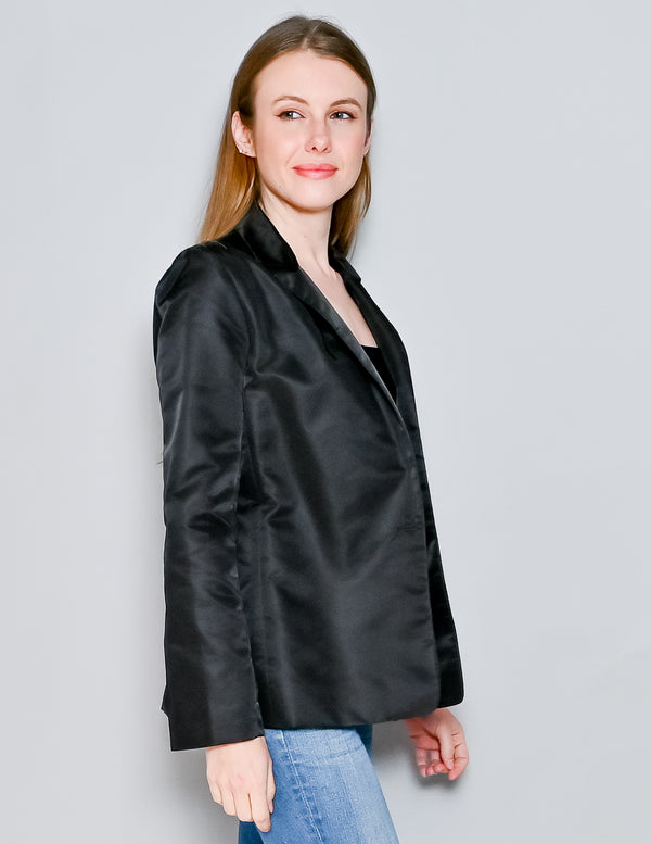 AMANDA UPRICHARD Black Taffeta Blazer (S)