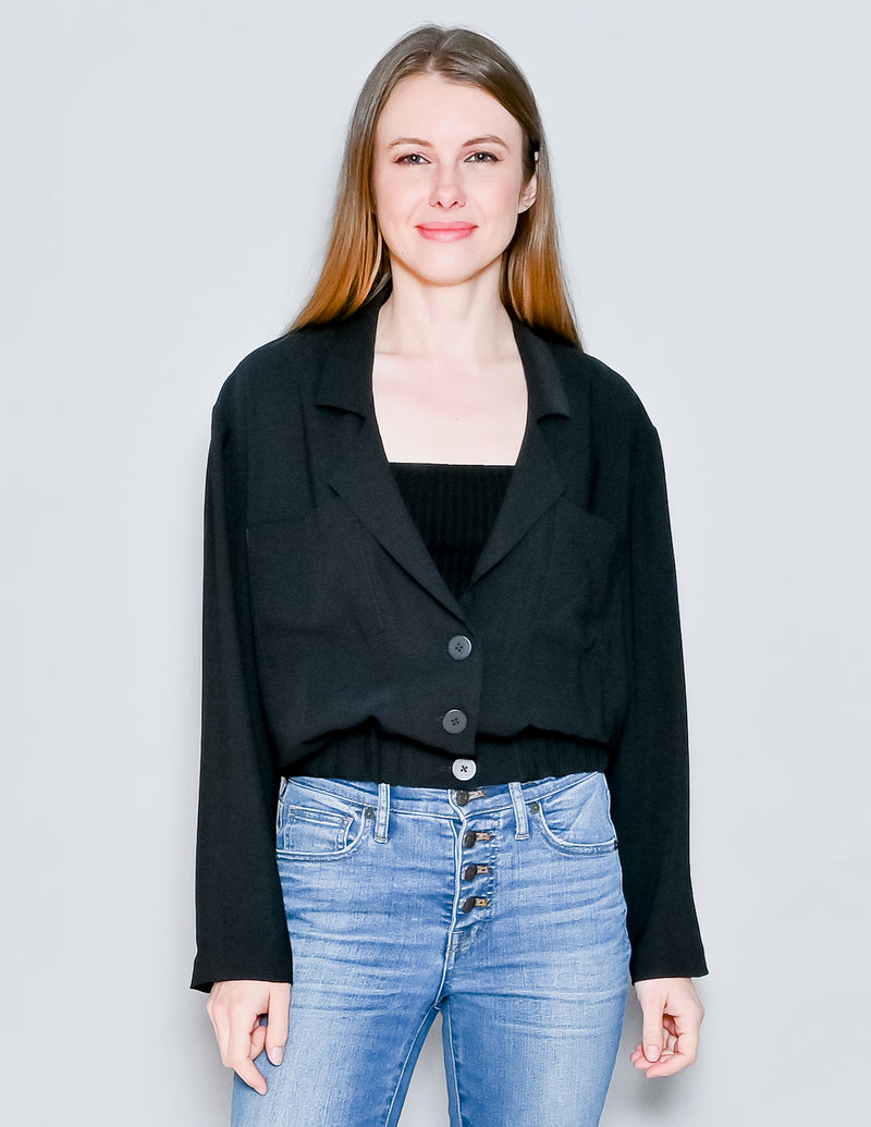 AMANDA UPRICHARD Black Albany Blazer (S)