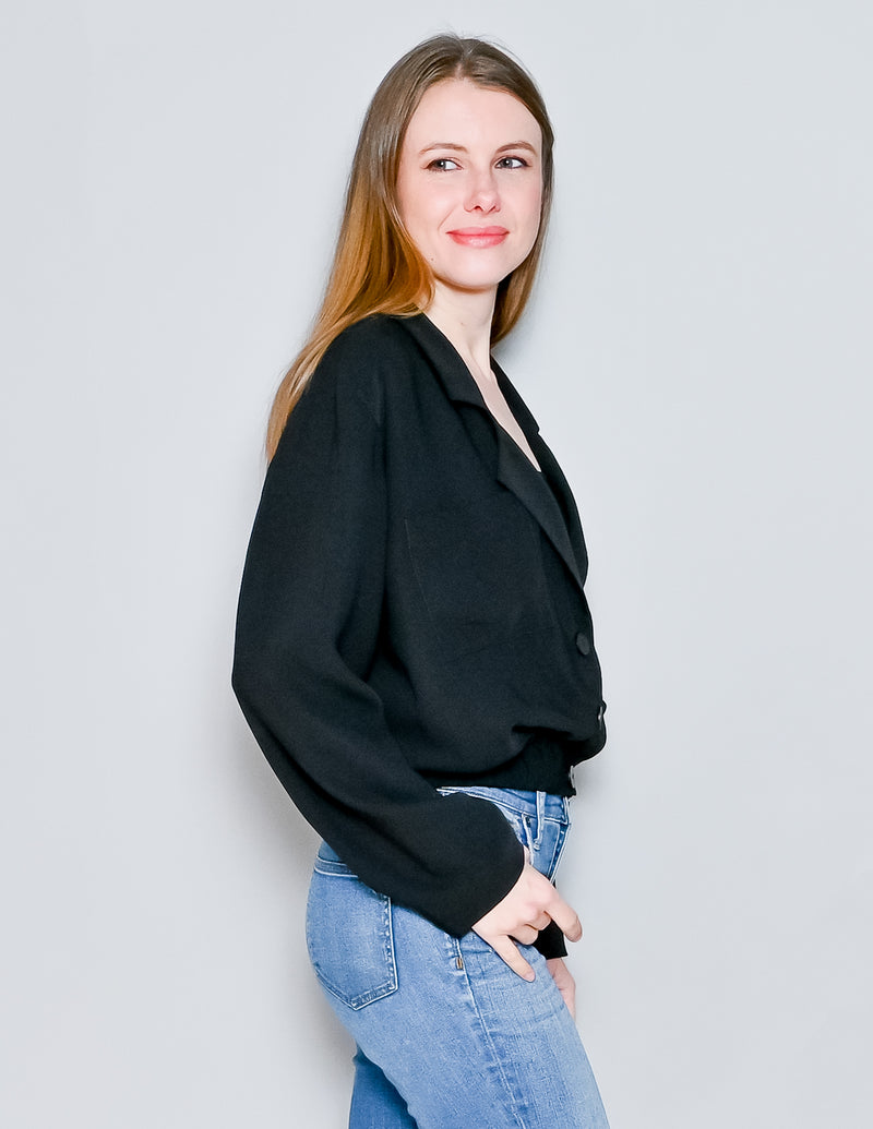 AMANDA UPRICHARD Black Albany Blazer (S)