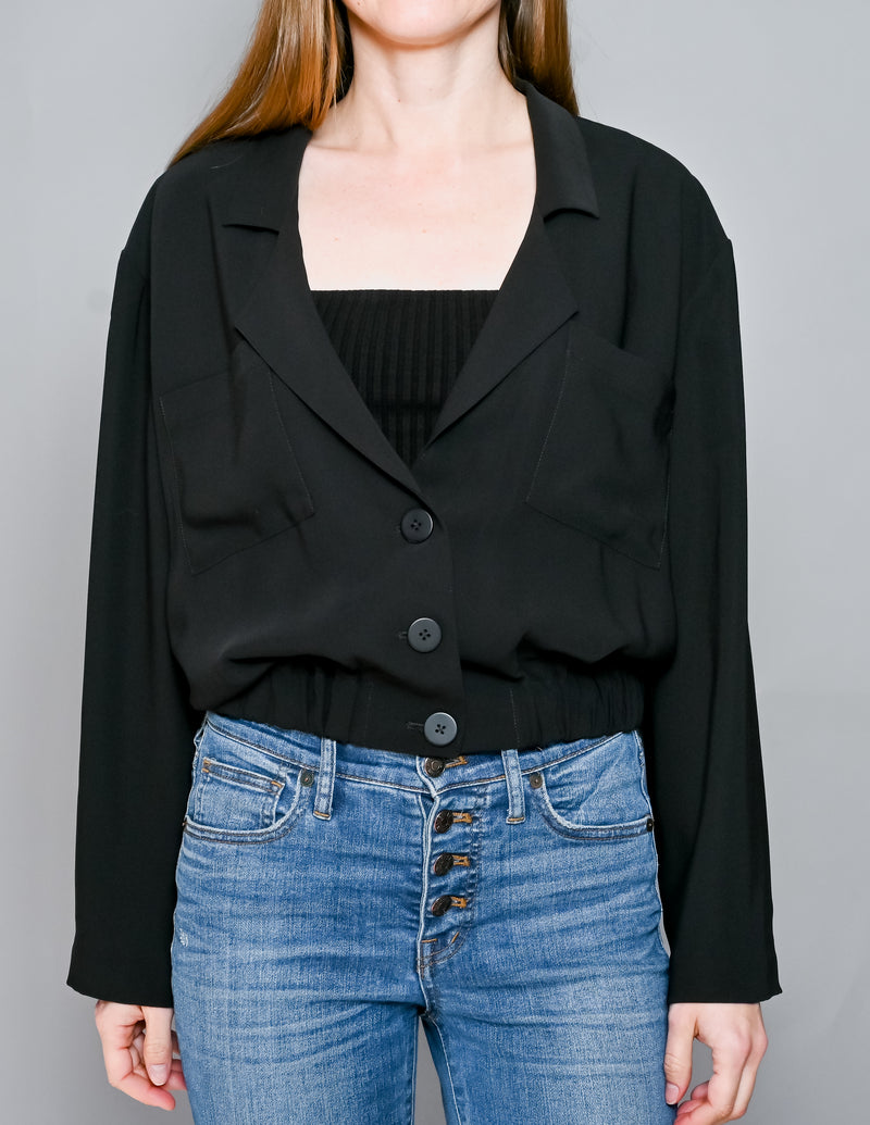 AMANDA UPRICHARD Black Albany Blazer (S)
