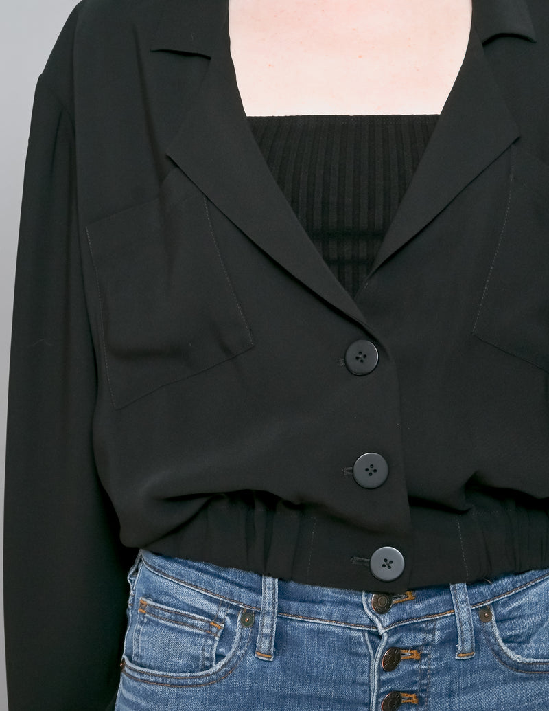 AMANDA UPRICHARD Black Albany Blazer (S)