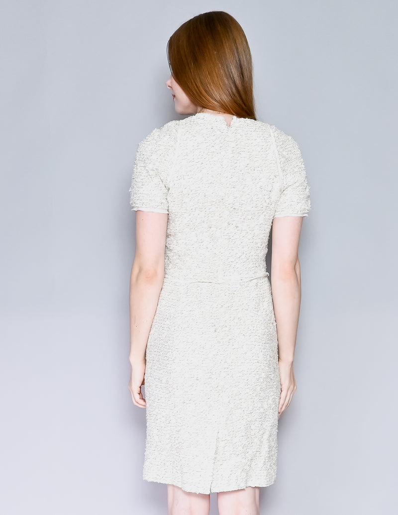 MONIQUE LHUILLIER Collection Ivory Tweed Dress NWT (6)