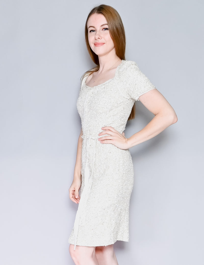 MONIQUE LHUILLIER Collection Ivory Tweed Dress NWT (6)