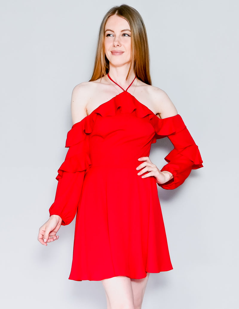 AMANDA UPRICHARD Scarlet Red Alma Mini Dress NWT (S)