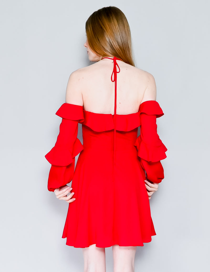 AMANDA UPRICHARD Scarlet Red Alma Mini Dress NWT (S)