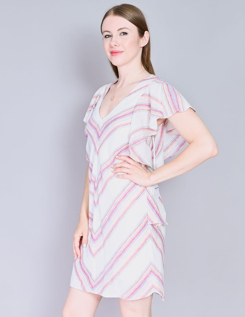 AMANDA UPRICHARD Chevron Stripe Shift Dress (S)