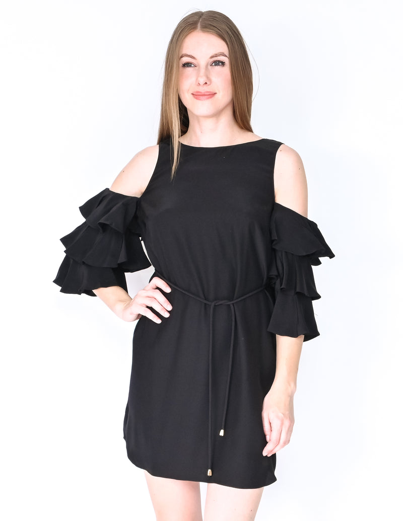AMANDA UPRICHARD Cutout Ruffle Sleeve Dress NWT (Size S)
