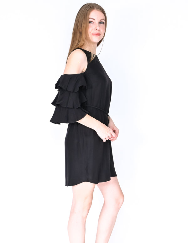 AMANDA UPRICHARD Cutout Ruffle Sleeve Dress NWT (Size S)
