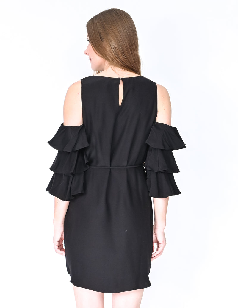 AMANDA UPRICHARD Cutout Ruffle Sleeve Dress NWT (Size S)