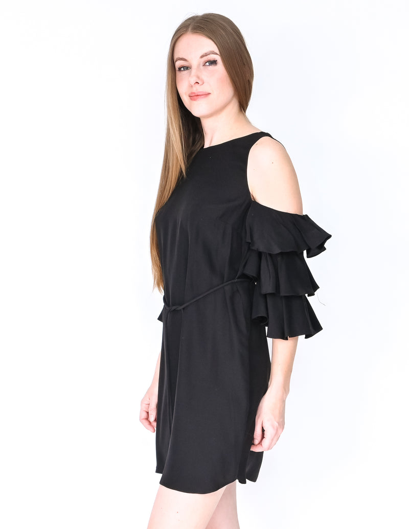AMANDA UPRICHARD Cutout Ruffle Sleeve Dress NWT (Size S)