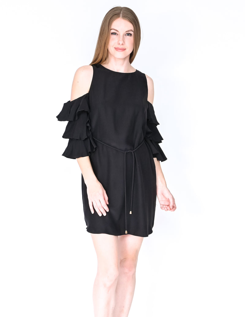 AMANDA UPRICHARD Cutout Ruffle Sleeve Dress NWT (Size S)