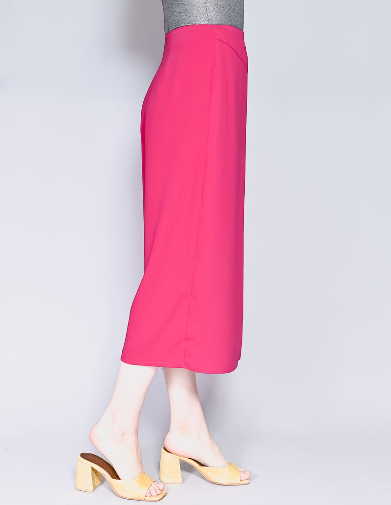 AMANDA UPRICHARD Fuchsia Wrap Front Culottes (S)