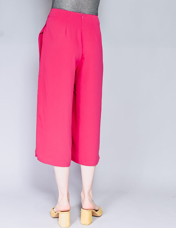 AMANDA UPRICHARD Fuchsia Wrap Front Culottes (S)