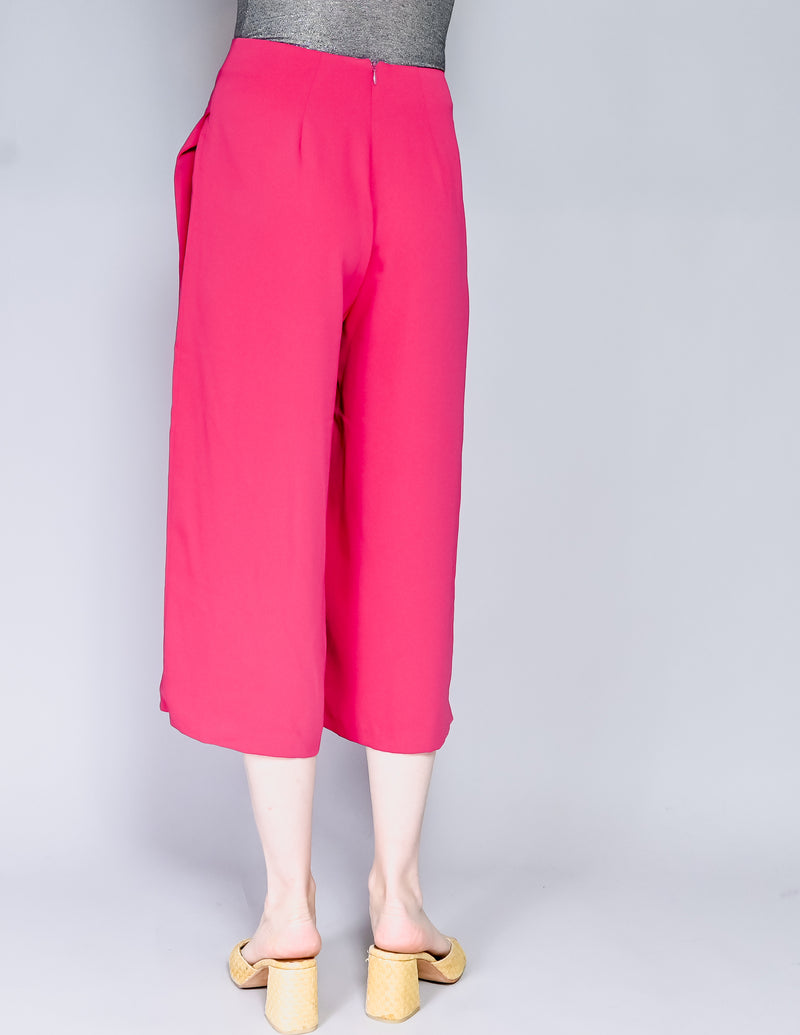 AMANDA UPRICHARD Fuchsia Wrap Front Culottes (S)