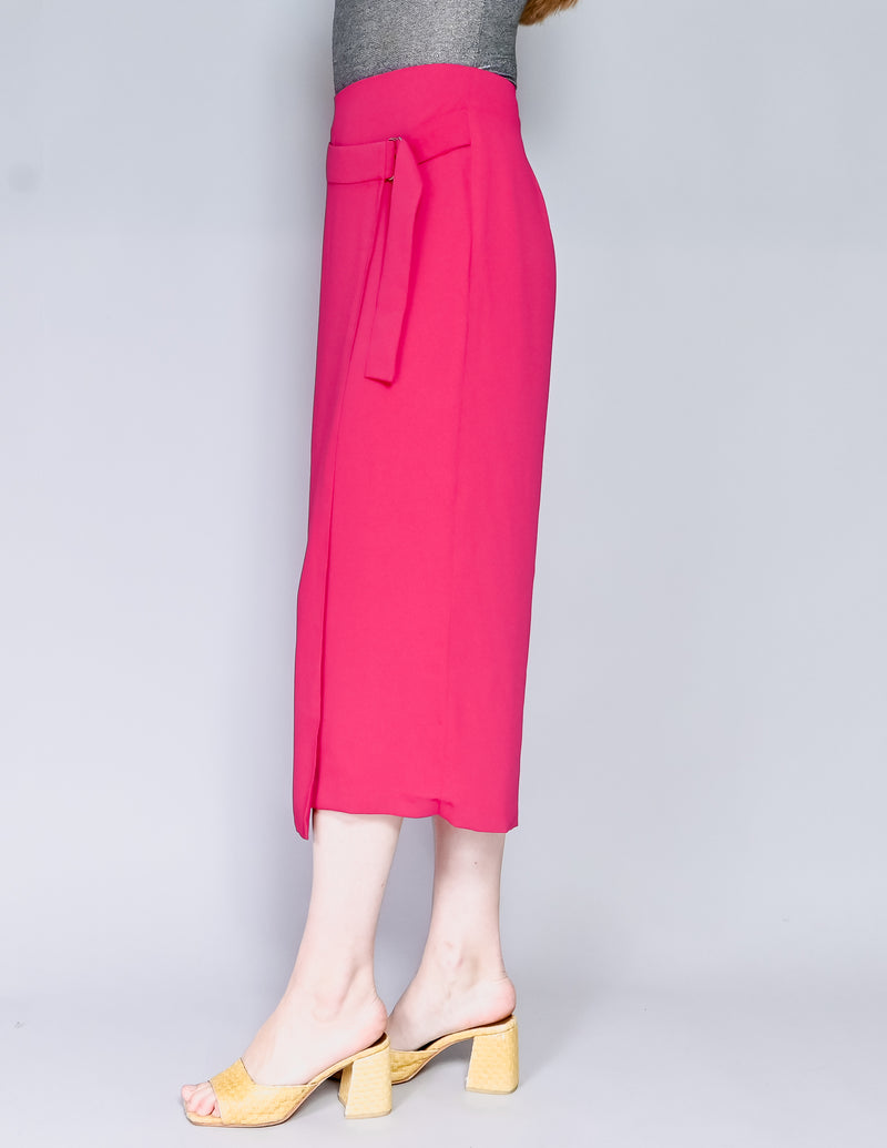 AMANDA UPRICHARD Fuchsia Wrap Front Culottes (S)