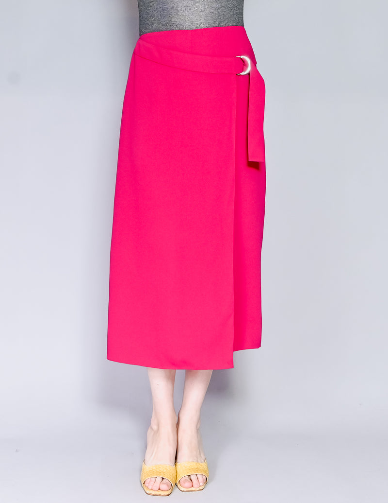 AMANDA UPRICHARD Fuchsia Wrap Front Culottes (S)