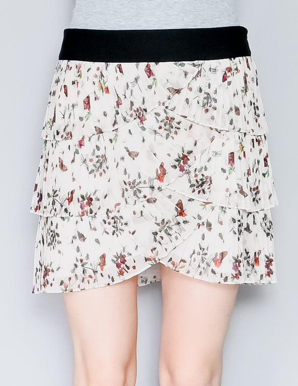 TED BAKER London Bug Print Pleated Tiered Mini Skirt (2)