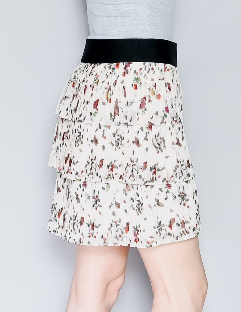 TED BAKER London Bug Print Pleated Tiered Mini Skirt (2)