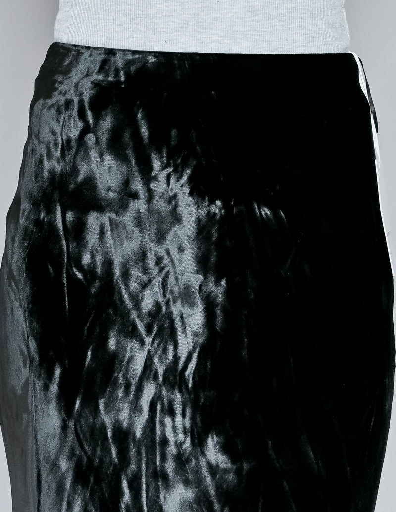 AMANDA UPRICHARD Paulina Black Velvet Midi Skirt (S)