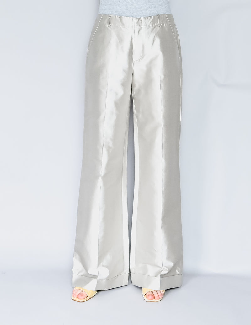 RALPH LAUREN Mulberry Silk Blend Wide-Leg Petra Pants (8)