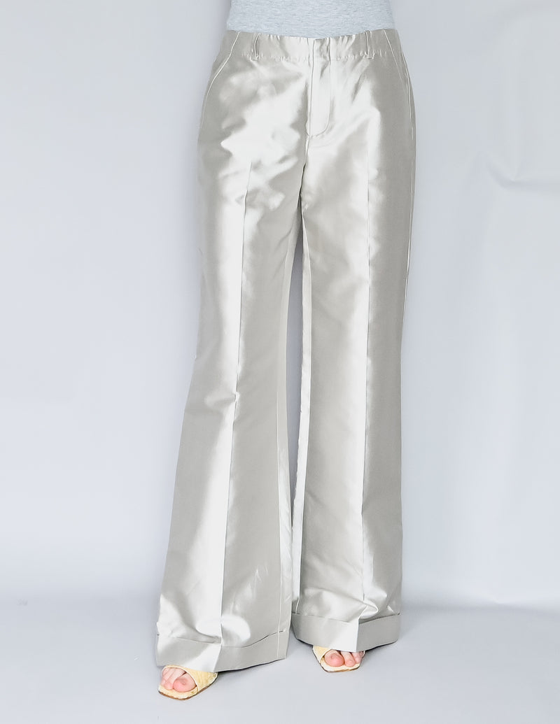 RALPH LAUREN Mulberry Silk Blend Wide-Leg Petra Pants (8)