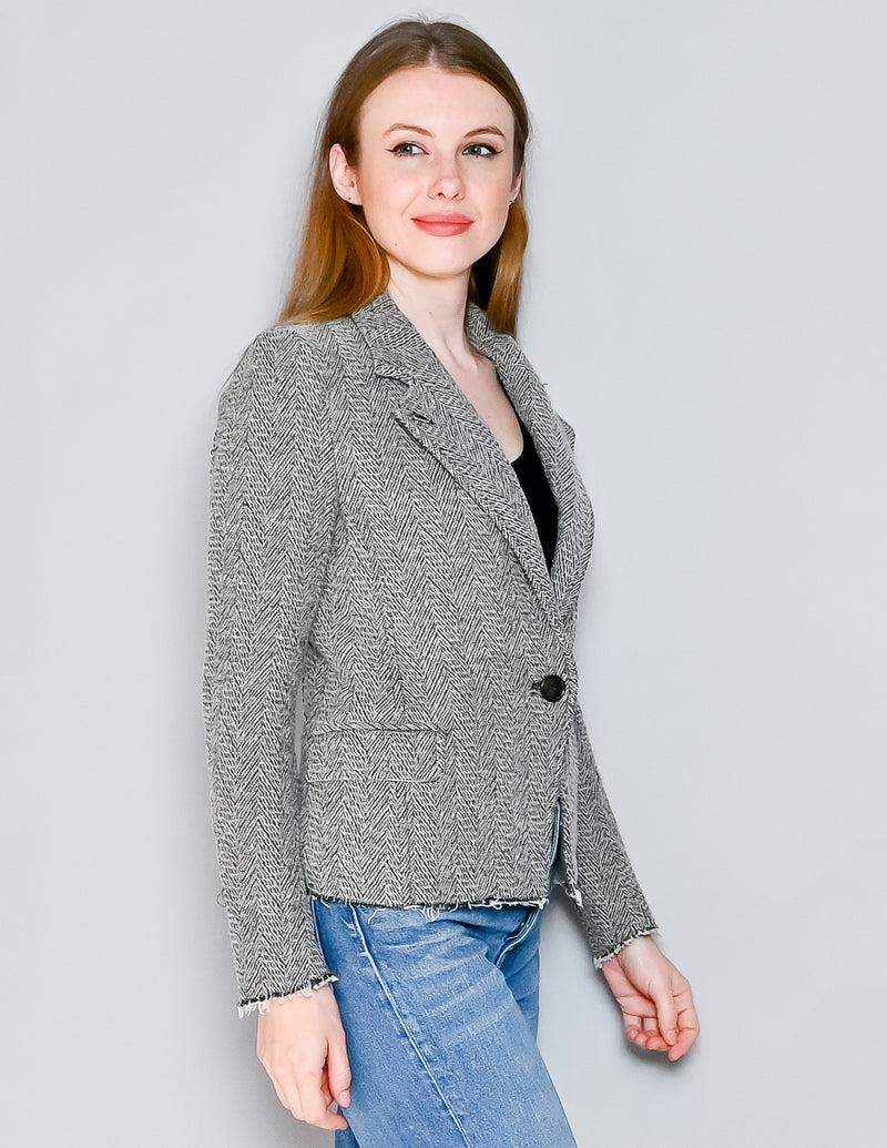 ISABEL MARANT Etoile Wool-Blend Herringbone Jacket (36)