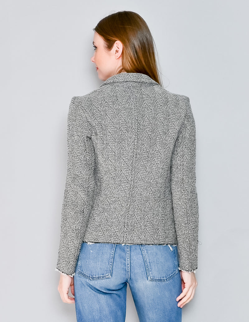 ISABEL MARANT Etoile Wool-Blend Herringbone Jacket (36)