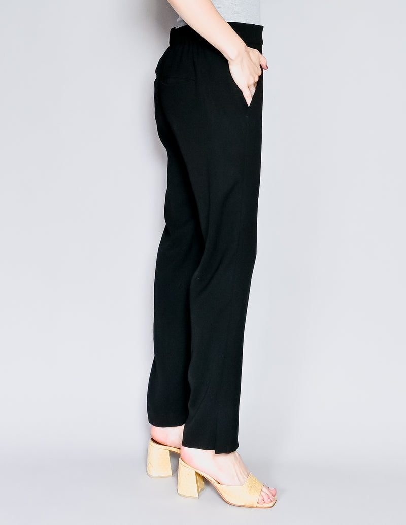 VINCE Black Crepe Lounge Dress Pant (S)