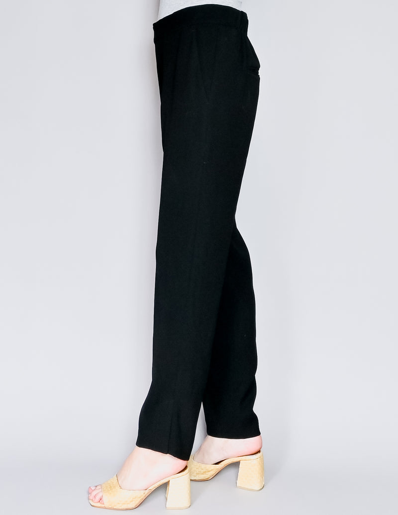 VINCE Black Crepe Lounge Dress Pant (S)