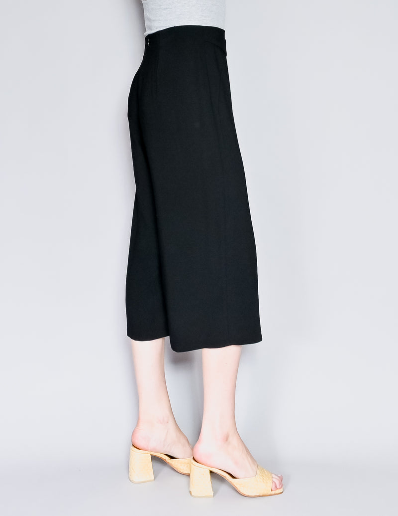 AMANDA UPRICHARD Wrap Front Wide-Leg Crop Pants (S)