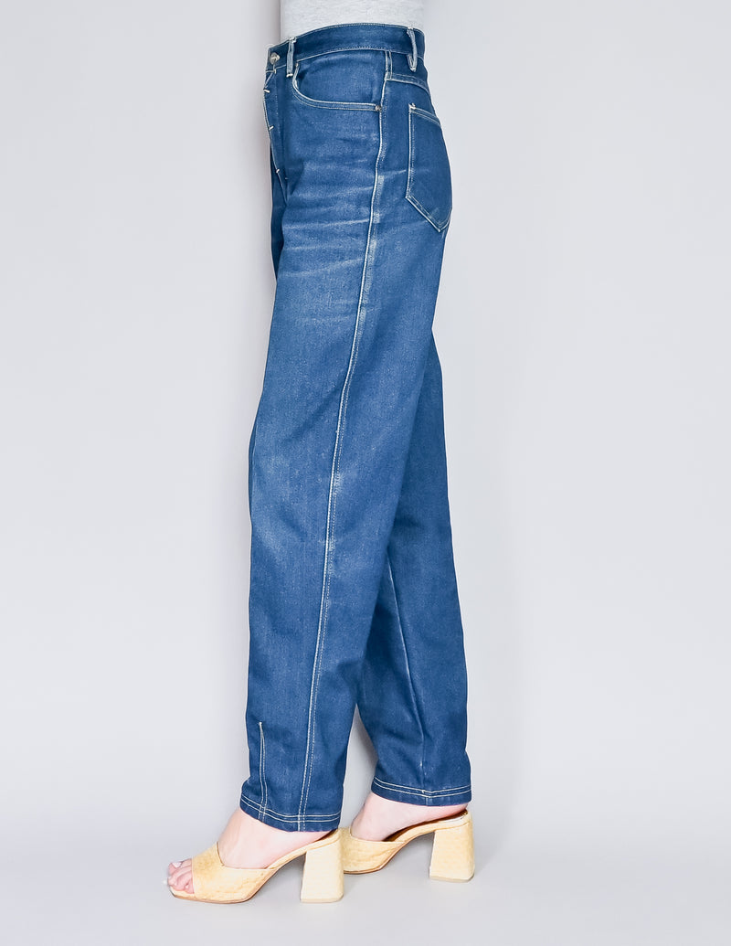 VINTAGE P.S. Gitano High-Waist Straight-Leg Indigo Jeans (28" waist)