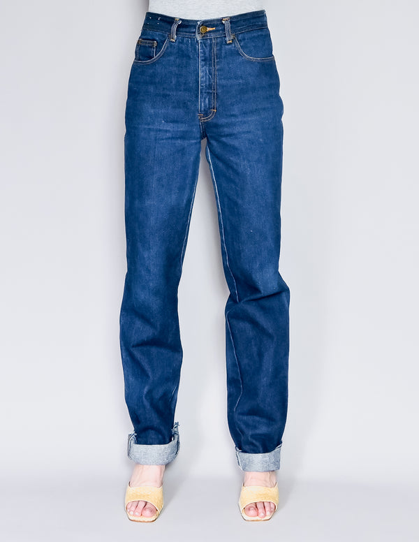 VINTAGE Jordache High-Rise Straight-Leg Jeans (32 Long)