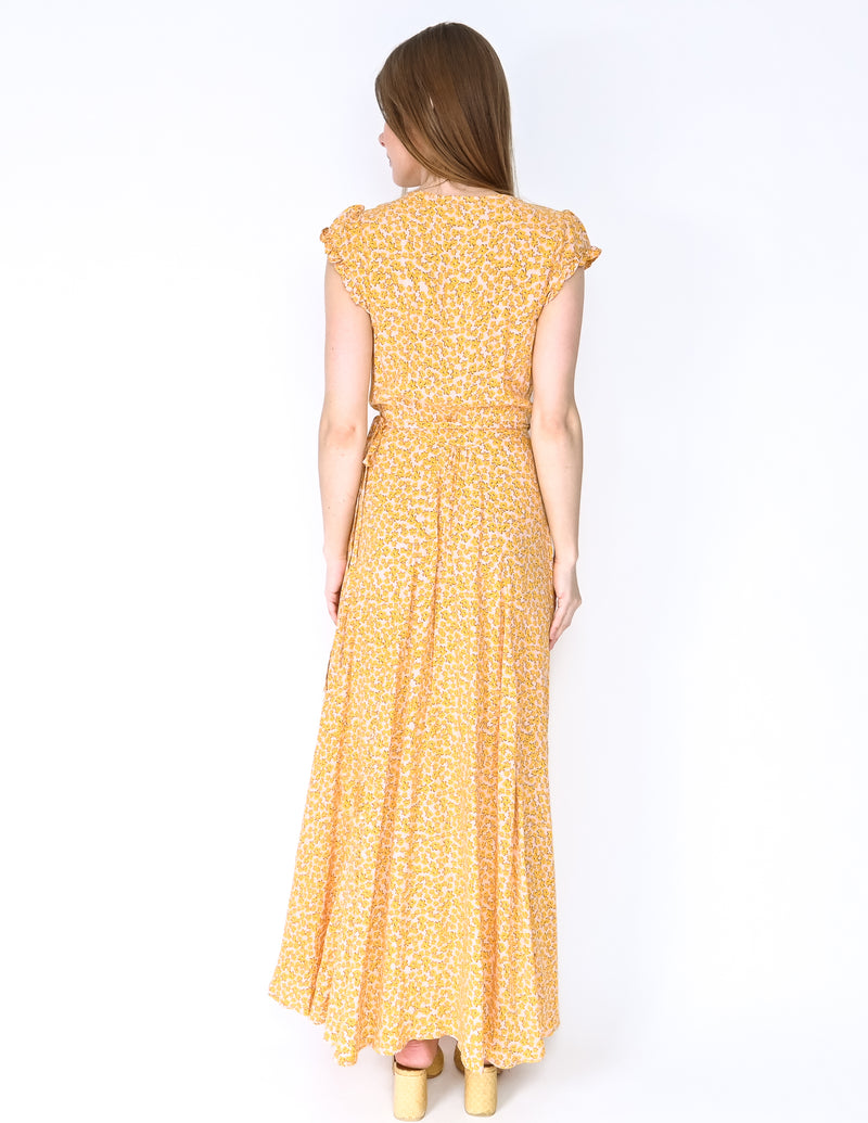 AUGUSTE Dean Sierra Ditsy Floral Maxi Wrap Dress (Size 0)
