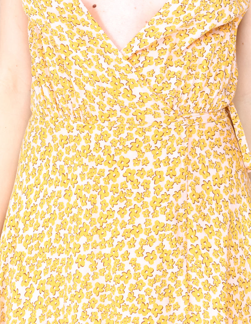 AUGUSTE Dean Sierra Ditsy Floral Maxi Wrap Dress (Size 0)