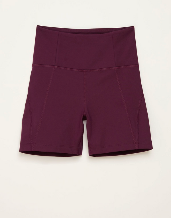 GIRLFRIEND COLLECTIVE High-Rise Run Short in Plum FINAL SALE