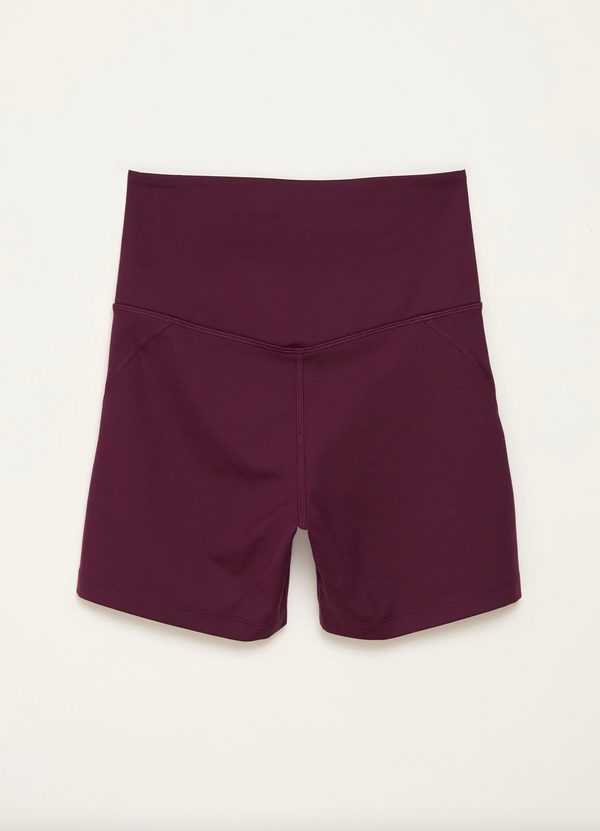 GIRLFRIEND COLLECTIVE High-Rise Run Short in Plum FINAL SALE