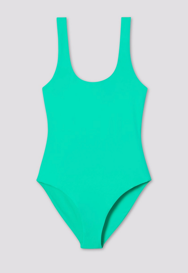 GIRLFRIEND COLLECTIVE Whidbey One Piece Swimsuit in Aqua FINAL SALE