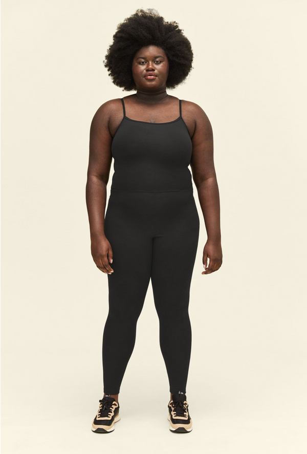 GIRLFRIEND COLLECTIVE Cami Unitard in Black 23.75" FINAL SALE