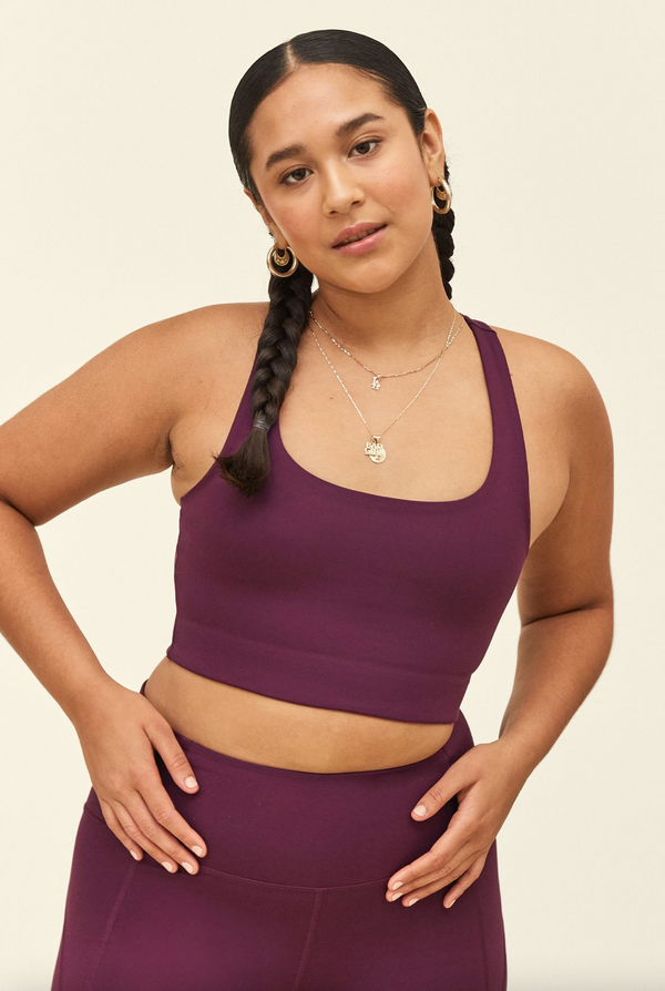 GIRLFRIEND COLLECTIVE Paloma Workout Bra in Plum FINAL SALE