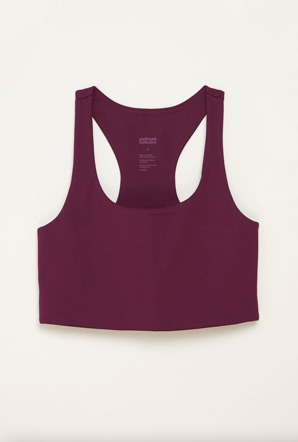 GIRLFRIEND COLLECTIVE Paloma Workout Bra in Plum FINAL SALE